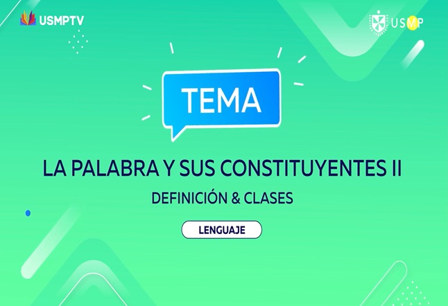 Capítulo N° 15: La palabra y sus constituyentes II: definición y clases. Oraciones incompletas. Descripción de lugar en la literatura